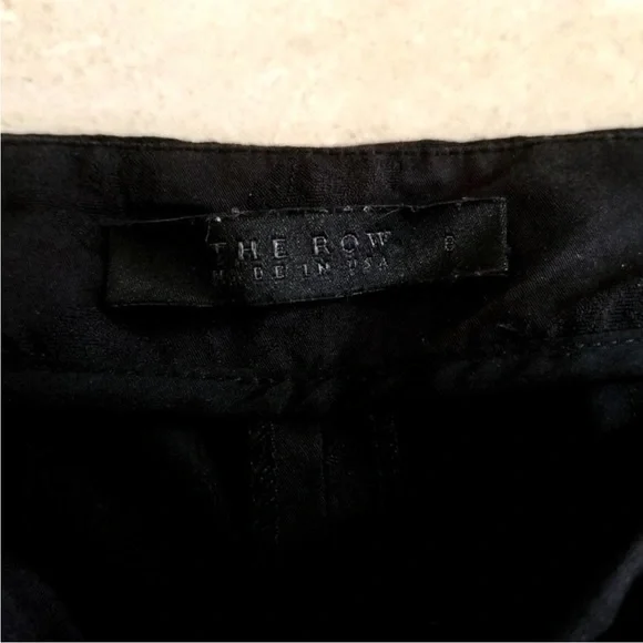 THE ROWViscose Cropped Pants Black Floral 8